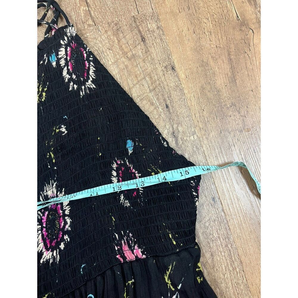 Free People intimately Garden Party Maxi Dress Tiered Smocked Women's M Black * - Picture 10 of 12